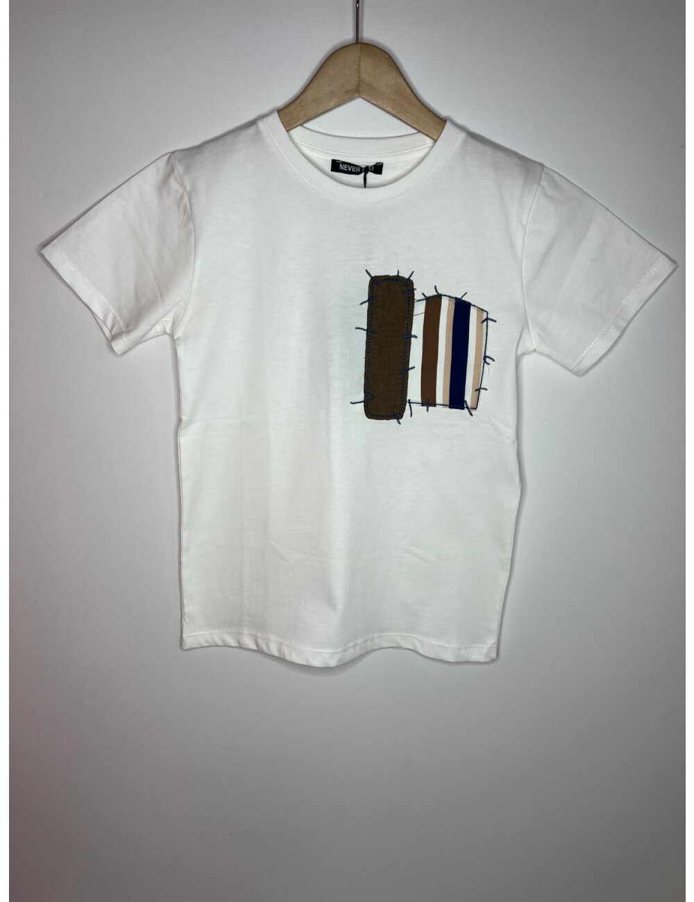 Maglietta RAGAZZO Never Too - 2287R  Panna QUIQUOQUABOUTIQUE.COM