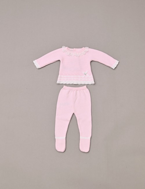 Completo NEONATO Paz Rodriguez - 003-121551-3701 Rosa  QUIQUOQUABOUTIQUE.COM