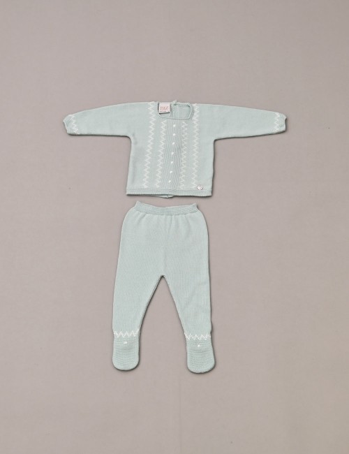 Completo NEONATO Paz Rodriguez - 003-121471-1360 Verde QUIQUOQUABOUTIQUE.COM